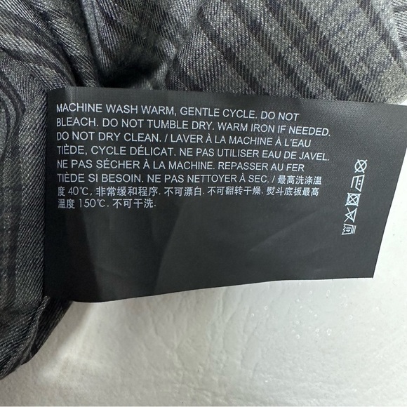 Theory IRVING Men's Gray Plaid Shirt SIZE SMALL NWT - Picture 7 of 9